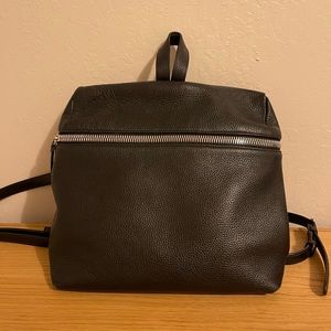 Kara Black Leather Backpack